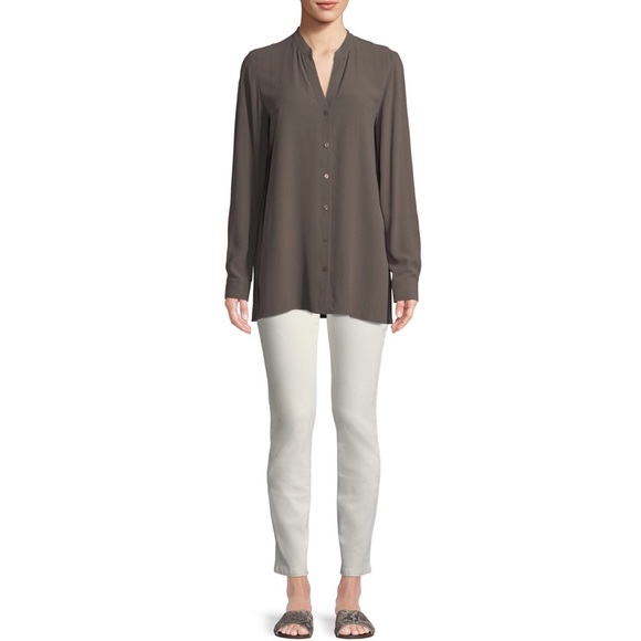 Eileen Fisher Denim - eileen fisher sueded organic stretch-sateen jeans